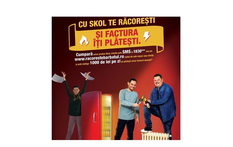 Skol dă premii de 1000 de lei pe zi românilor pentru plata facturilor la utilități