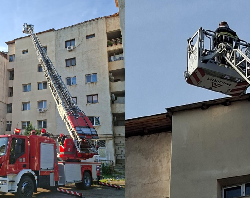 Codul roșu de furtuni a făcut prăpăd în Târgoviște: vântul a smuls și aruncat în stradă acoperișul unui bloc, zeci de copaci au fost puși la pământ