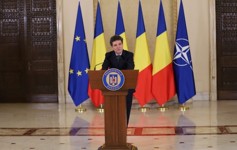 Nicușor Dan face declarații de presă la Palatul Cotroceni