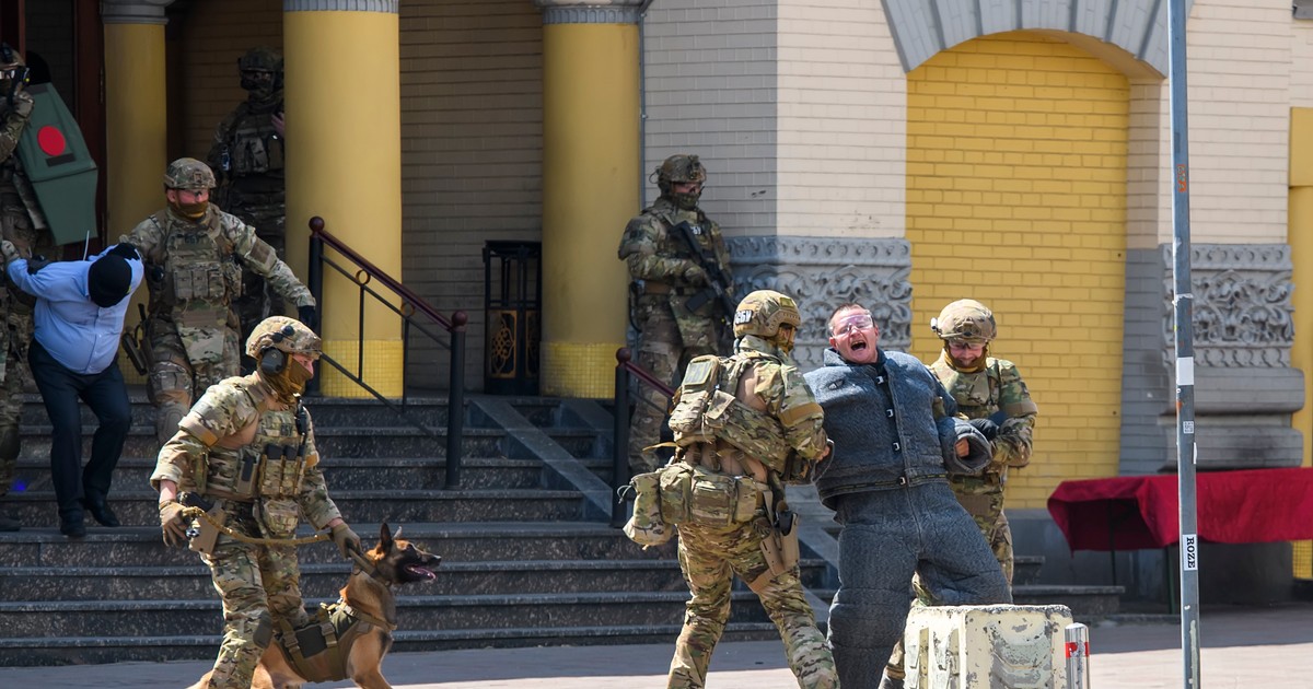 antrenament anti teorist al trupelor SBU la Kiev