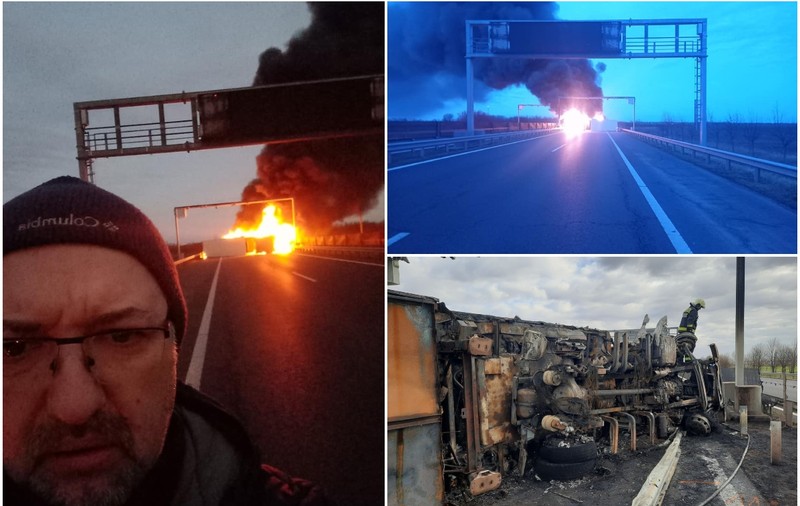 Șofer român de TIR salvat în ultima clipă din camionul care a explodat, în Ungaria: „M-am născut a doua oară” | VIDEO