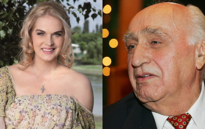 Manuela Hărăbor și tatăl ei, pe covorul roșu la Gala Premiilor Gopo 2021. Enache Hărăbor are 94 de ani