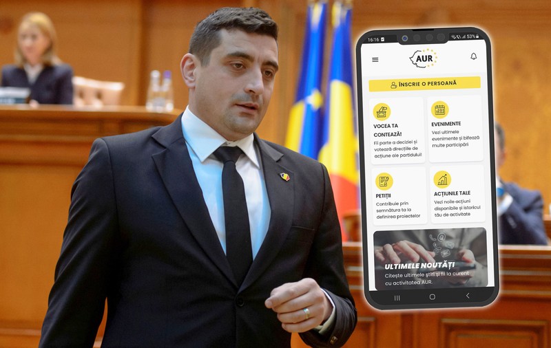 Aplicația online a partidului AUR, o operațiune care strânge cotizațiile și prin care te poți întâlni cu George Simion pentru 1.000 de euro. Valoarea uriașă este altundeva
