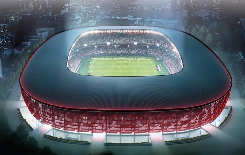 Machetă cu noul stadion Dinamo