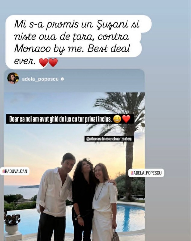 Cum au apărut Radu Vâlcan și Adela Popescu în casa de la Monaco a Mihaelei Rădulescu. Imagini rare cu cei trei. „O întâmplare minunată”