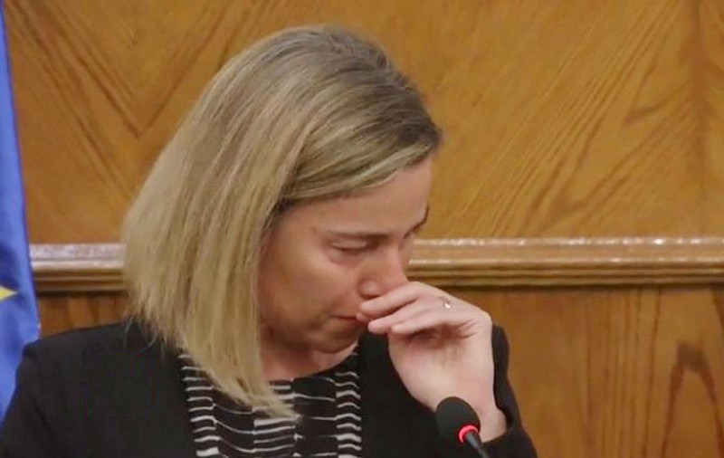 Şefa diplomaţiei europene, în lacrimi după atentatele din Bruxelles | VIDEO