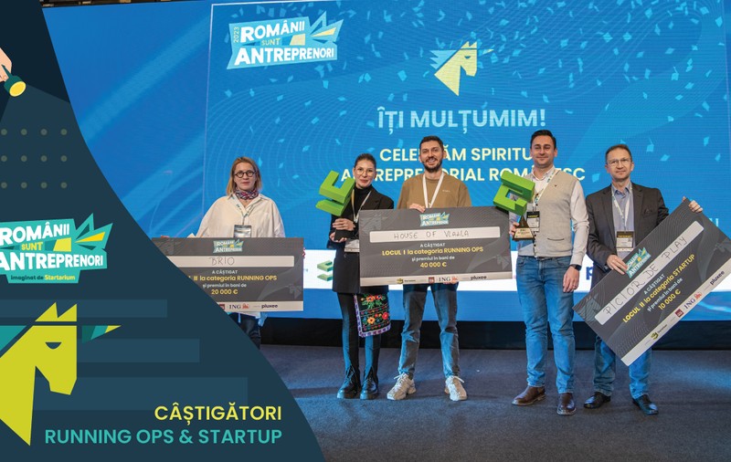 Viziunea antreprenorială românească, premiată la „Românii sunt antreprenori”. Cine sunt marii câștigători ai competiției Startarium 2023