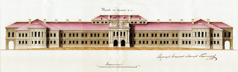 Fațada Palatului lui Moruzi, primul, din 1802-1806
