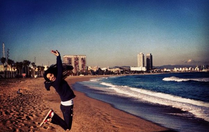 Corina Caragea, escapadă în Barcelona