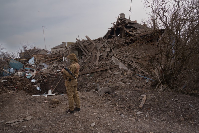 Sat lângă orașul Herson, bombardat intens de ruși în luna martie. | Foto: Profimedia