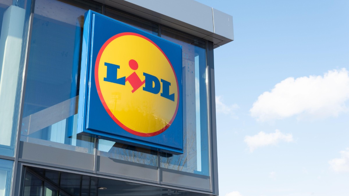 În imagine este ilustrat logo-ul Lidl