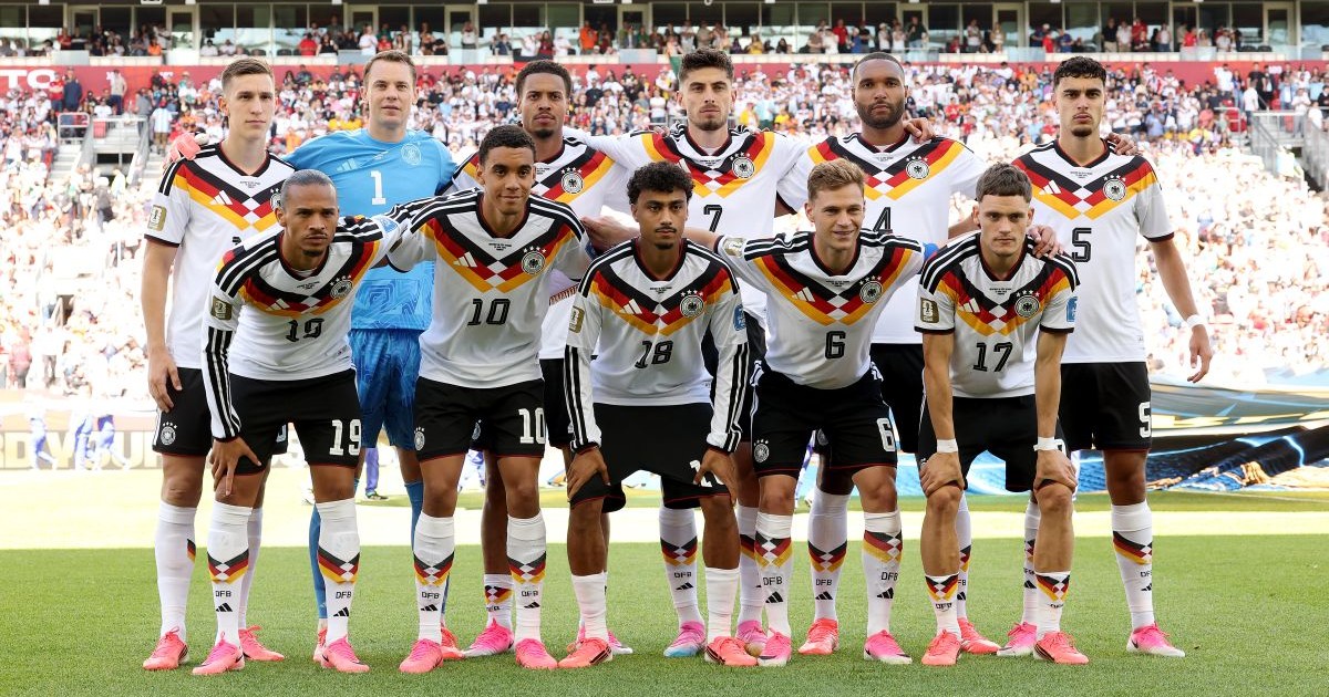 TORONTO, ONTARIO - JUNE 20: Players of Germany pose for a team photograph before the FIFA World Cup 2026 Group E match between Germany and Cote D'Ivoire at Toronto Stadium on June 20, 2026 in Toronto, Ontario. (Photo by Alexander Hassenstein/Getty Images)
