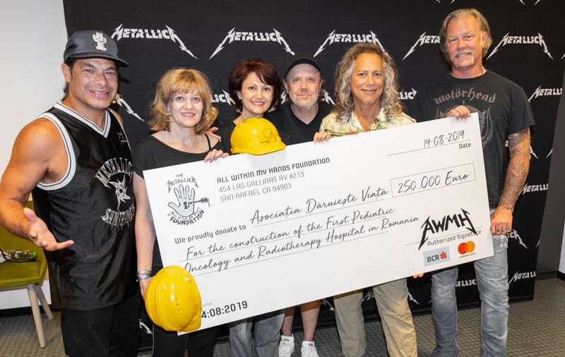 Gest impresionant: trupa Metallica a donat 250.000 de euro pentru spitalul Asociației „Dăruiește Viață”!