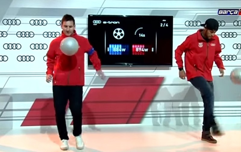 Messi sau Neymar? Cine a câștigat concursul de ținut mingea pe picior