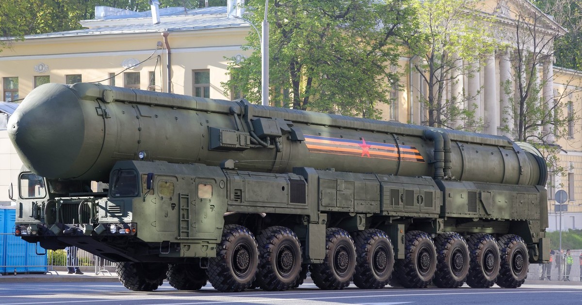 Racheta balistică intercontinentală RS-24 Yars, expusă în scop propagandistic la parada de 9 mai de la Moscova Foto: Profimedia