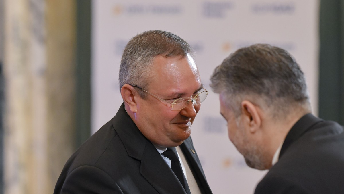 Presedintele PSD, Marcel Ciolacu, si presedintele PNL, Nicolae Ciuca Foto: Hepta
