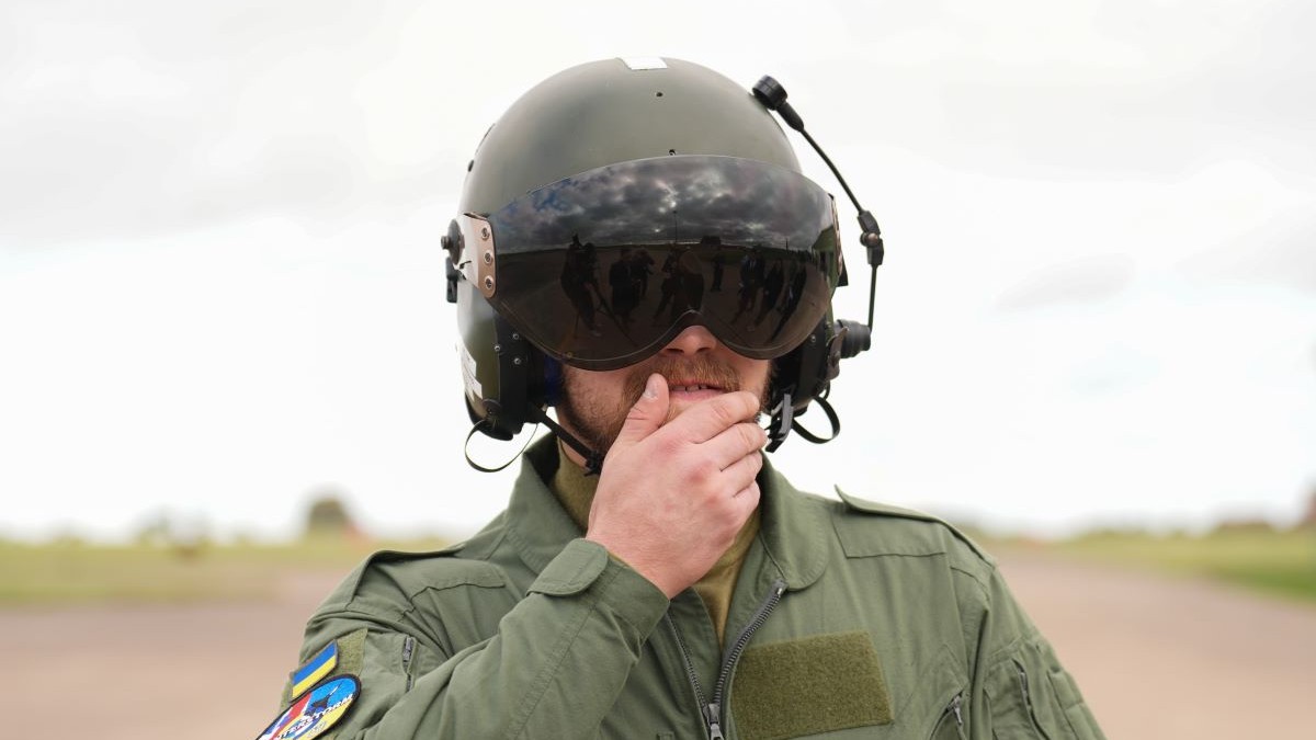 Pilot din Ucraina după o acțiune