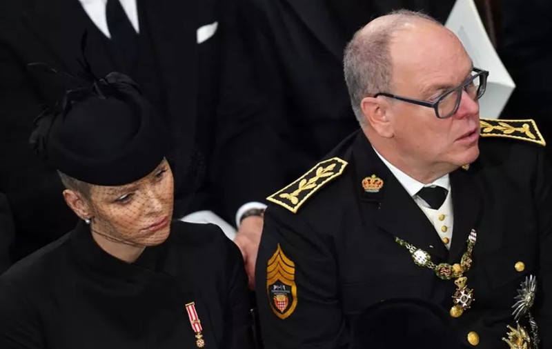 Prințesa Charlene, apariție elegantă la înmormântarea Reginei Elisabeta a II-a