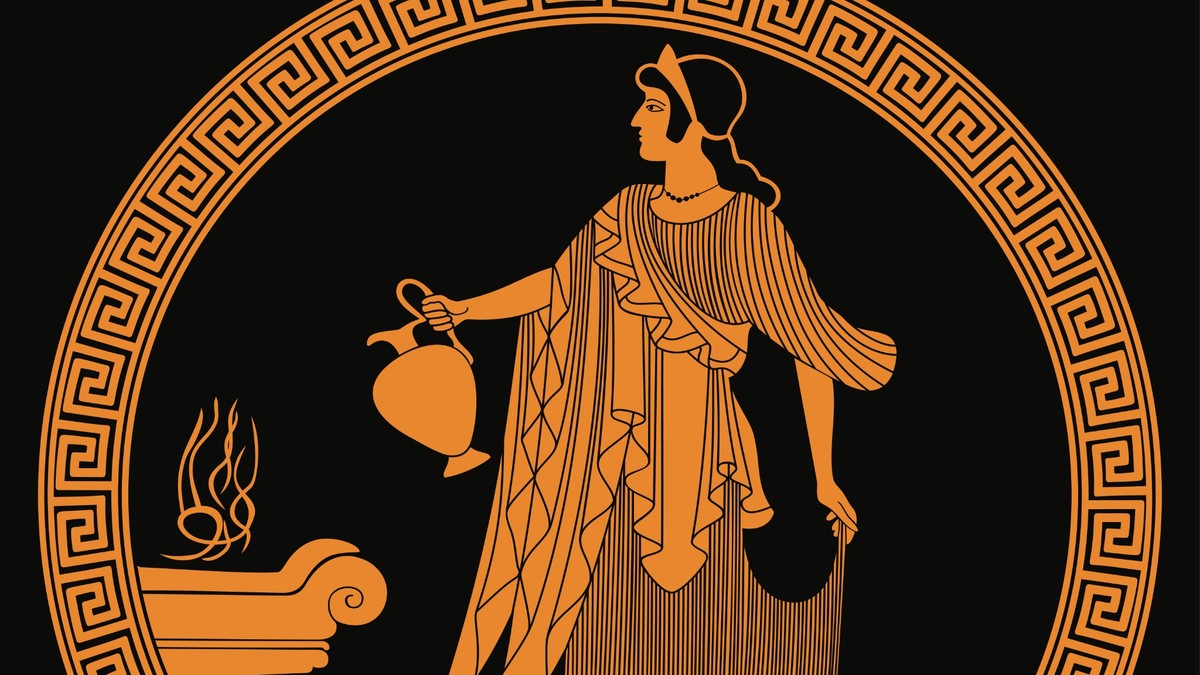 Cine a fost zeița Afrodita și ce importanță avea în mitologia greacă - Imagine cu zeiţa Afrodita ţinând un ulcior în mâna dreaptă.
