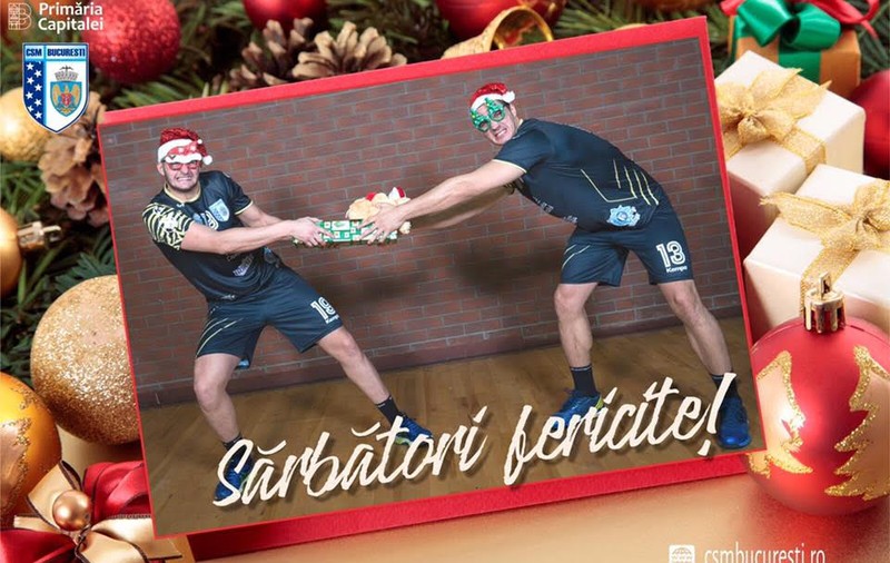 "Tigrii" de la CSM București și-au colindat fanii! Vicecampionii naționali le-au transmis fanilor și tututor românilor urări cu ocazia sărbătorilor de iarnă / FOTO&VIDEO