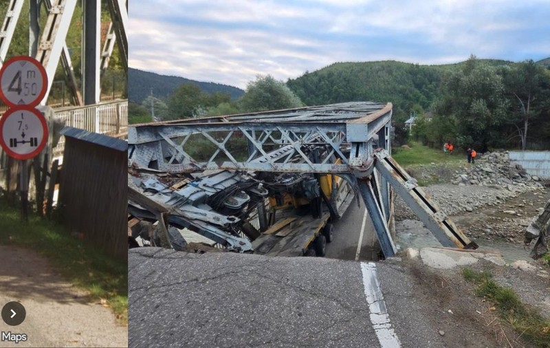 pod prăbușit Ciobănuș, comuna Asău, din Bacău