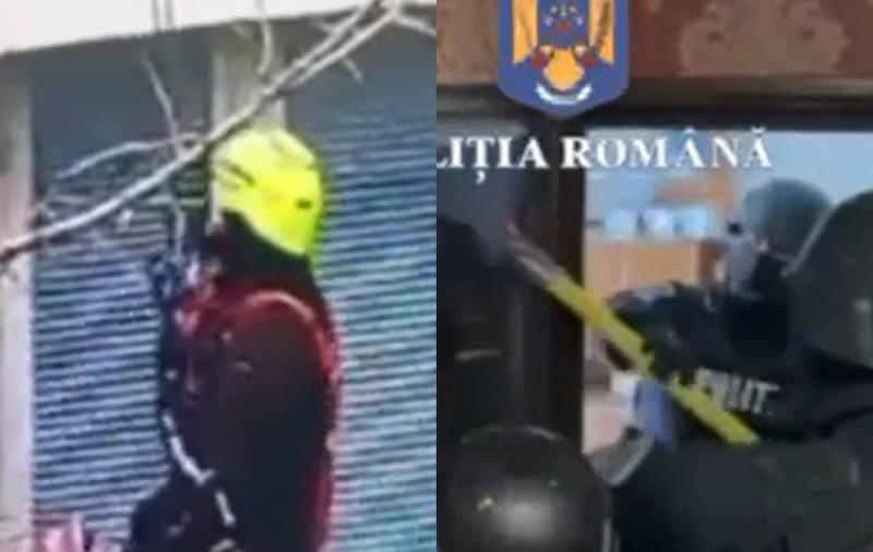 O echipă de asalt a poliției și alpiniștii ISU au intrat cu forța peste o femeie din București care s-a baricadat în casă