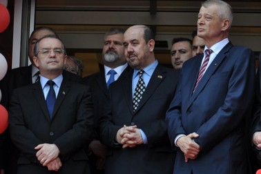 Emil Boc, Basar, Sorin Oprescu, de la stânga.