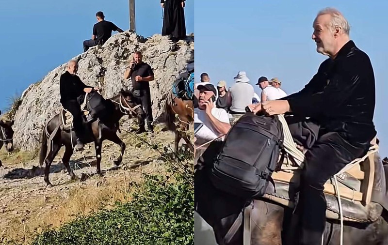Imagini inedite cu Gigi Becali călare pe măgar în Grecia. Filmarea a ajuns virală: „Am vrut să mă dau șmecher”