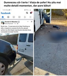 Șoferul român a fost găsit fără viață, căzut lângă microbuz. Foto: Facebook