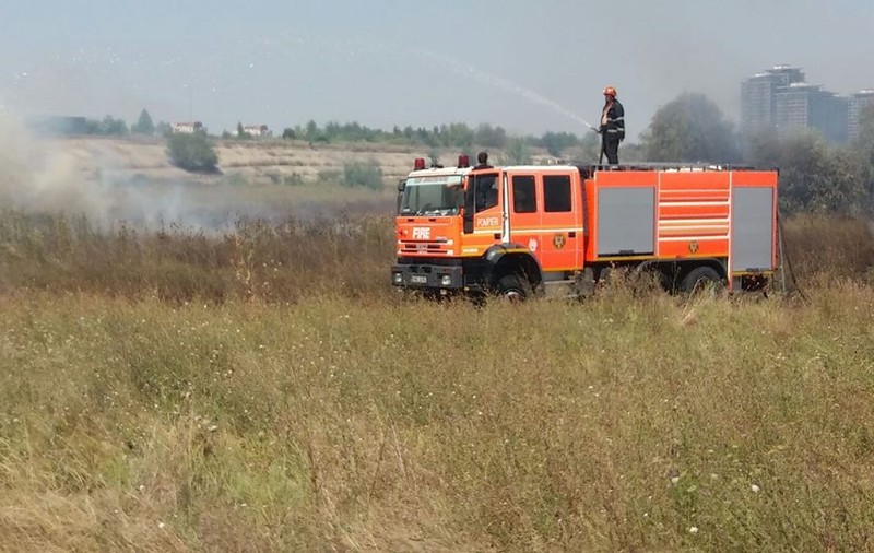 UPDATE | Un nou incendiu de vegetație în Delta Văcărești din sectorul 4. Pompierii au reușit să stingă focul (GALERIE FOTO)