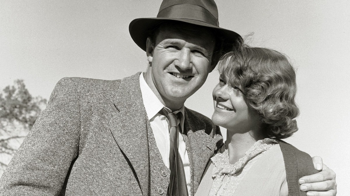 Actorul Gene Hackman și actrița Estelle Parsons în filmul „Bonnie and Clyde”