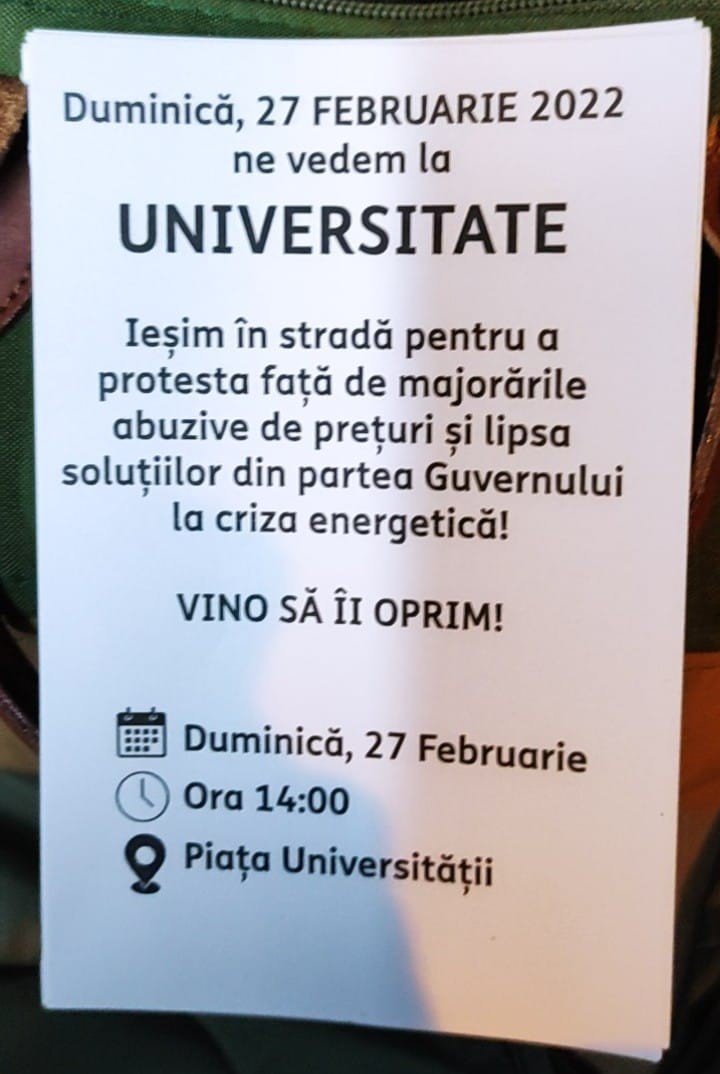 Pliante distribuite de susținătorii AUR