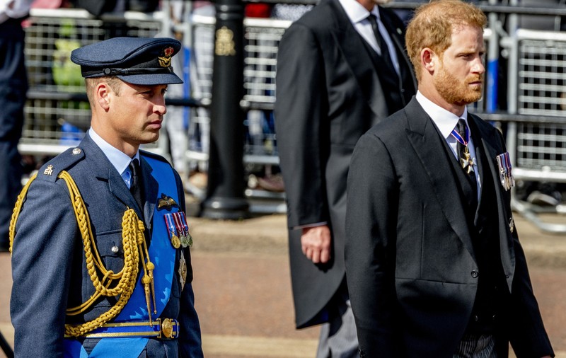 William și Harry, o nouă demonstrație de unitate. Au mers unul lângă altul în spatele sicriului reginei Elisabeta a II-a