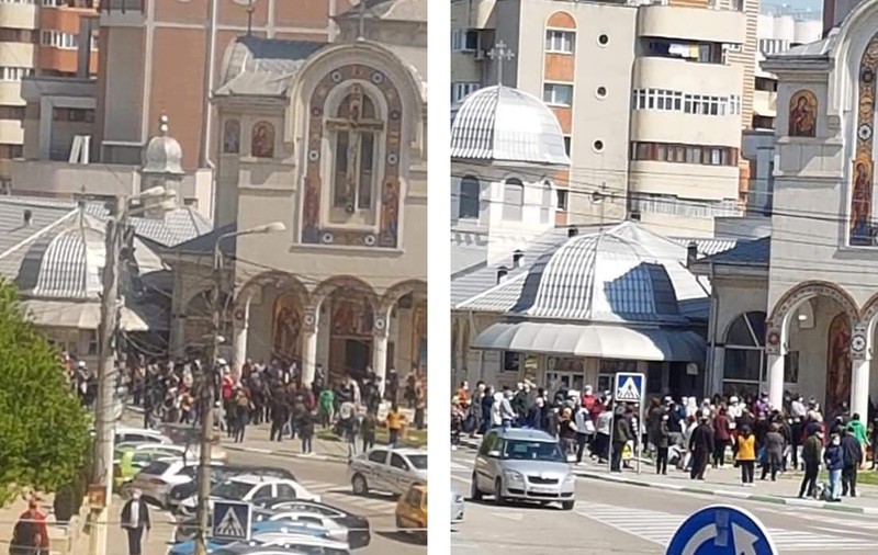 Zeci de credincioși s-au înghesuit să ia agheasmă de la o biserică din Năvodari
