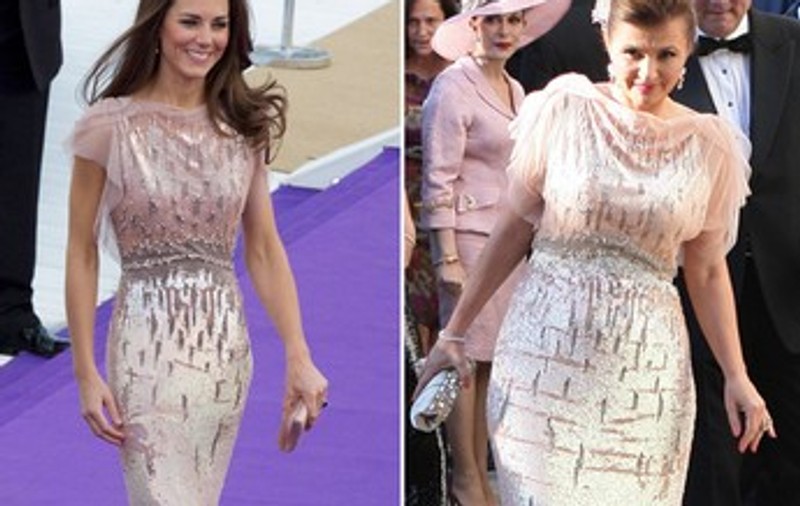Ca o prinţesă! La nunta Elenei Băsescu, soţia lui Videanu a purtat o rochie identică cu cea a lui Kate Middleton! FOTO