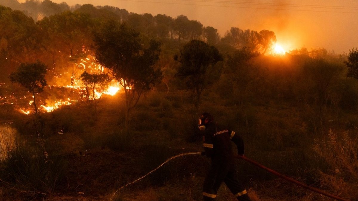 Incendiu de vegetație lângă Alexandroupoli, Grecia, în august 2023 Foto: Hepta