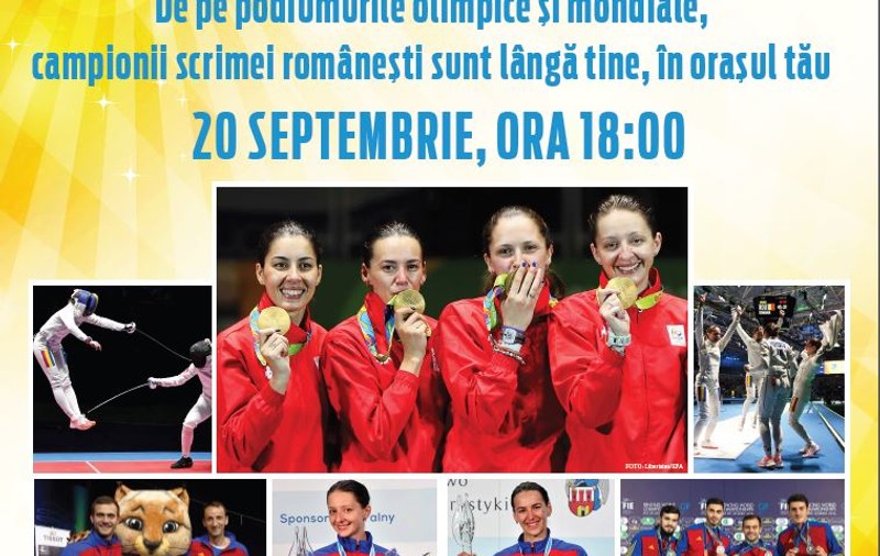 FlashMob România 2016 are loc marți, de la ora 18:00, în 11 orașe din țară! Vezi în ce locații vin campionii de la scrimă în orașul tău!