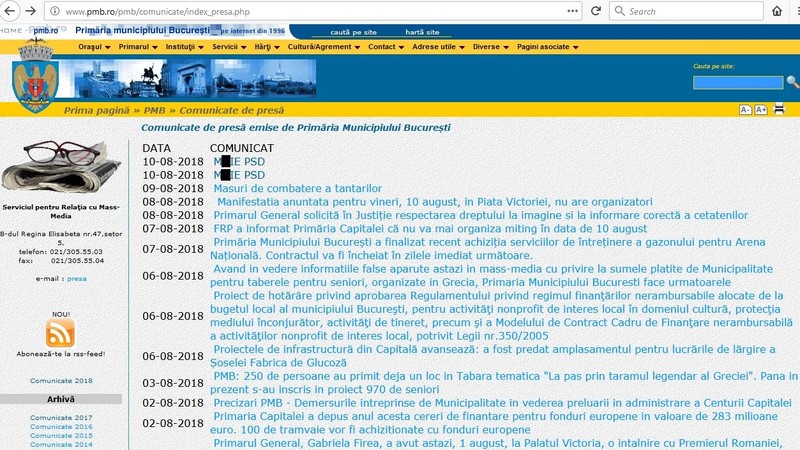 Hackerii au publicat două comunicate pe site-ul PMB