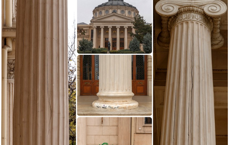 Ateneul Român se degradează: coloanele au început să se crape, iar grafferii își fac de cap pe clădirea-monument
