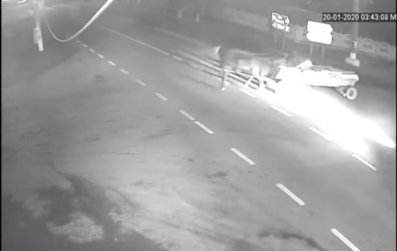 Momentul în care un BMW spulberă o căruță în Suceava. Căruțașul și calul au scăpat ca prin minune, singurul rănit a fost șoferul