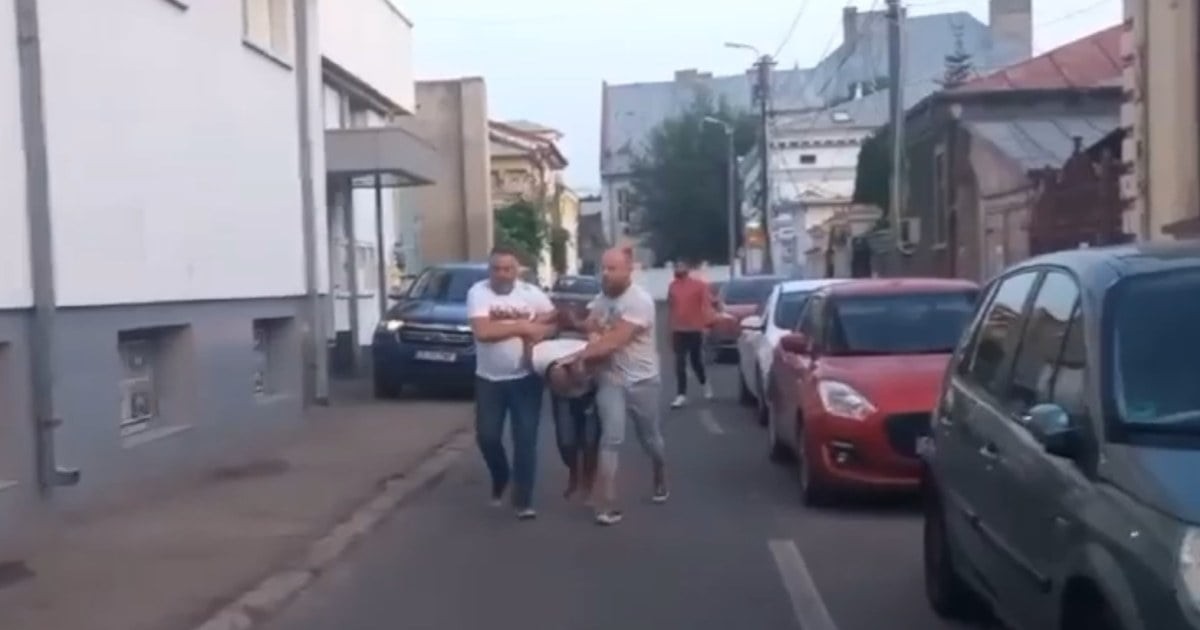 Maricel Mihai, în momentul în care a fost prins de polițiști