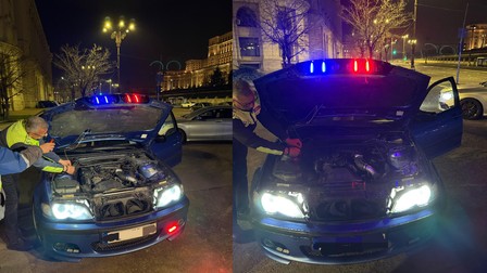 Tânărul șofer a rămas fără permis pentru 90 de zile Foto: Brigada Rutieră