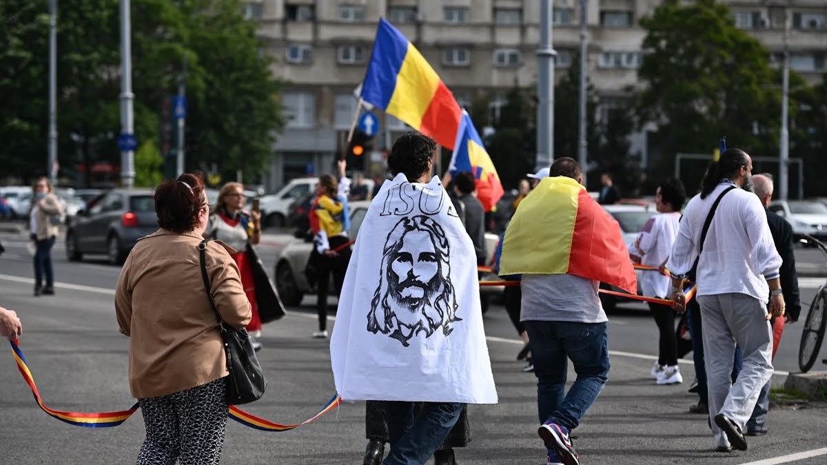 Protest în Piața Victoriei (FOTO: Raed Krishan / GSP)