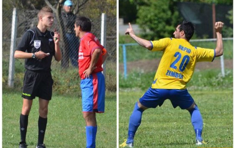 Arbitrul Nicușor Pop, bătut de jucătorul Marian Silaghi, la meciul Rapid Zimbor - Agronova Dragu. ”Centralul” a fost și deposedat de fluier