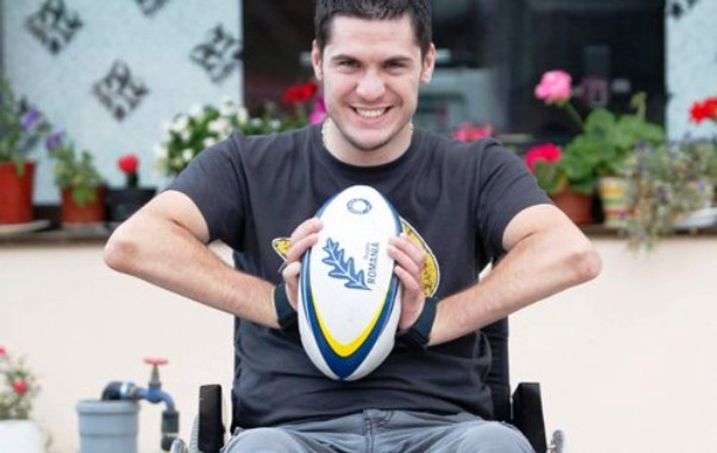 Sponsorul echipei naţionale de rugby a României îi răsplăteşte curajul lui George Baltă