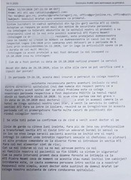 Sesizarea anonimă, transmisă conducerii Spitalului