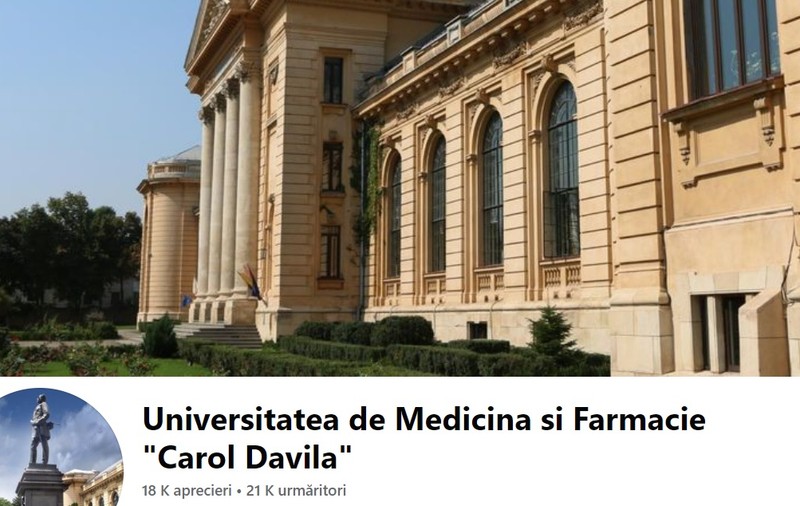 Contul de Facebook al Universităţii „Carol Davila", compromis în urma unui atac cibernetic. Ce imagini au fost postate
