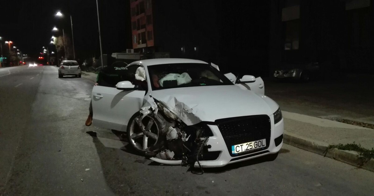 a lovit mașina Poliției într-un accident la Constanța
