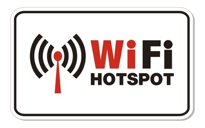 wifi hotspot rectangle sign