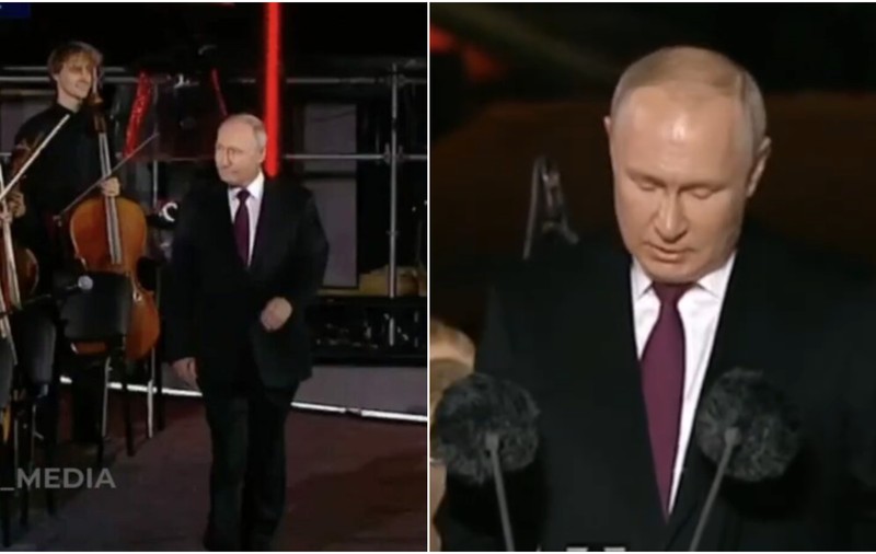 Vladimir Putin, apariție în public într-o localitate la aproape 500 km de Moscova. „Dragi tovarăși, acum mă adresez militarilor noștri”